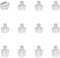 55 Sport X-Type Replacement Studs for adidas Football & Rugby Boots - 12 Pack - Medium (8/11mm) - Silver