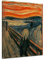 Bilderdepot24 Bild auf Leinwand | Edvard Munch Der Schrei in 50x70 cm als Wandbild | Wand-deko Dekoration Wohnung alte Meister | 181015-50x70