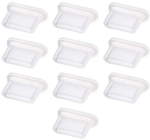 sourcing map 10pcs USB Type C Female Silicone Protectors Cap Port Cover Anti Dust White