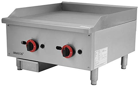 Plancha de gas para encimera con doble control