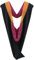 Cappe Diem Master Graduation Deluxe Hood (Nursing, Social Work, Theology, MBA, M.Ed, M.Sc.) Aprikose Lachs Pfau, Aprikose/Kastanienbraun/Gold, 42 Master's Standard