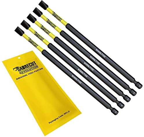 5 x SabreCut SCRSL7152_5 152mm SL7 Slotted Magnetic Impact Screwdriver Driver Bits Set Single Ended Heavy Duty
