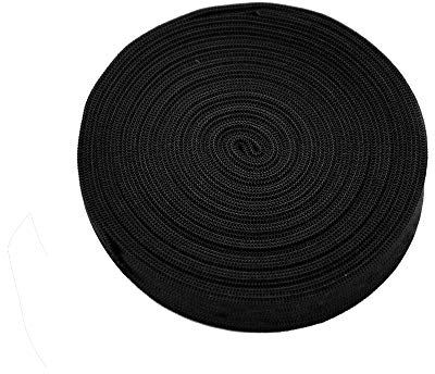 Elastico Piatto Nero Nastro Elastico per Cucito Elastica Banda per Cucito Elastico per Abbigliamento (0.6inch X 5 yard)
