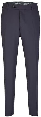 aubi: Herren Sommer Businesshose Anzughose Cool Finish Flat Front Modell 26, Farbe:Marine (49), Größe:50