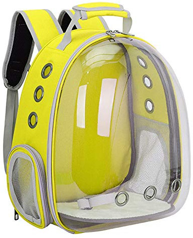 HOXMOMA Zaino Porta Animali Sia per Cani di Piccola Taglia Che per Gatti, Zaino con Oblò per Cani e Gatti - Trasportino per Cane e Gatto Massima Stabilità e Confort,c