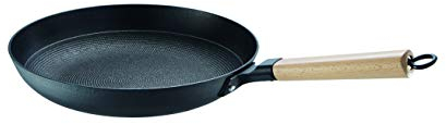 Rohe Bratpfanne John aus Edelstahl hergestellt, in der Größe: 20cm, 202283-20, Schwarz