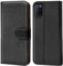 Verco Handyhülle für Oppo A52 Hülle, Oppo A72 Klapphülle für Oppo A52 / A72 Tasche PU Leder Flip Case Brieftasche, Schwarz