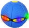FeiWen Magic UFO Ball mit 3 Lichtern, verformt, fliegende Untertasse, Ball, Frisbee, verformter Ball, Eltern-Kind-Spielzeug, Strandspiele, Outdoor-Sport, Geschenk (Z-6 hellblau)