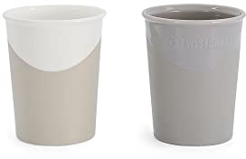 Twistshake Tasse, Pastellgrau/Weiß, 6+ Monate/170 ml, 2 Stück