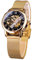 FORSINING Montre mécanique automatique pour femme avec cadran doré et bracelet en maille en acier inoxydable, chiffres romains, montre à remontage automatique, Or, Luxury