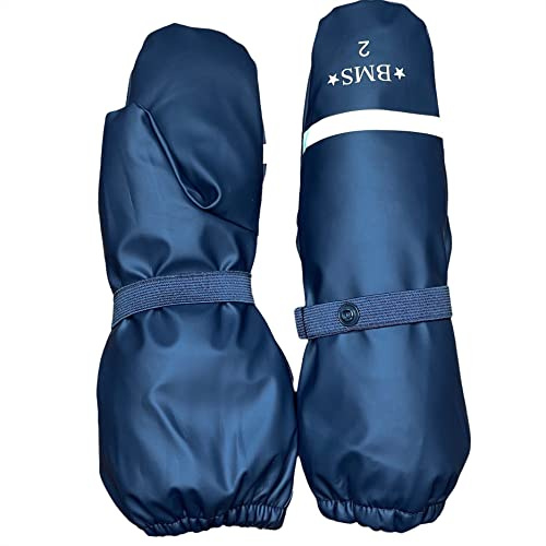 BMS Handschuhe für Kinder, wasserdicht, ungefüttert | 100 % wasserdicht, weich und strapazierfähig für Spielen im Regen, Schnee und Matsch