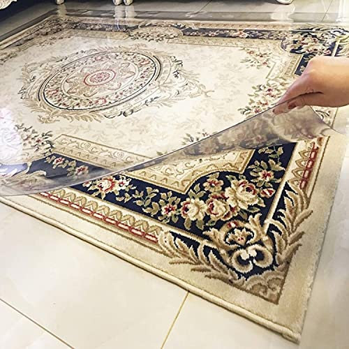 LDBS Area Rug PVC Transparent Carpet, 2MM Thick Home Office Chair Mat & Hardwood Floors Protector for Door Bathroom Kitchen, Non-Slip (Color : 2mm, Size : 120x430cm)