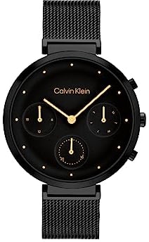 Calvin Klein Multi Zifferblatt Quarz Uhr für Damen Kollektion Minimalistic T-BAR mit Edelstahlarmband