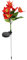 HOMSFOU Solar-Blumenstecker Led-Leuchten 7 Köpfe Gartenleuchte Garten-Solar-Orchideen-Blumenstecker Lampen Für Garten Terrasse Grabsteine Gehweg Rot