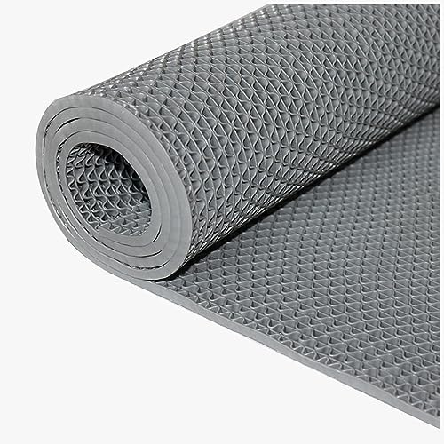 LYXXW Schwimmbadmatte 5.5mm Patio Outdoor Indoor Spritzschutzmatte, Leicht zu Reinigende Gummimatten für Draußen, Gummiring-Hohlmatte für Garage Pools Restaurant Bars Badezimmer,Grau,0.9x1m