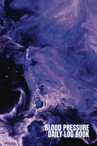 Blood Pressure Log Book: Simple Daily Blood Pressure Log - Monitor and Record Blood Pressure at Home - Purple and Black Cover For Women or Men With ... x 9 Inches) - Perfect For Side Table or Bag!