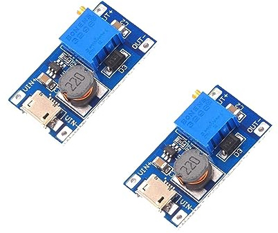 TECNOULAB 2 pièces 2A Booster DC-DC Intensifier 2/24 V à 5/12/28 V Micro USB MT3608 remplacer XL6009