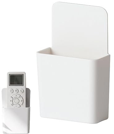 Support mural pour télécommande TV, sans perçage, support de télécommande pour table de lit, portes, murs – Gris clair