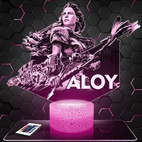 Lampe Aloy Zero Dawn deko Zimmer Junge Lampe 3D Aloy Zero Dawnobjekt Gaming Gamer Videospiele Geschenk gedämpftes Licht Nachtlicht deko Büro. Eigenartig Geschenk Weihnachten Teenager TOP