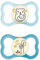 MAM Air Night Silikon Schnuller im 2er-Set, zahnfreundlicher und leuchtender Baby Schnuller, extra leichtes und luftiges Schilddesign mit Schnullerbox, 16+ Monate, Bär/Bäume