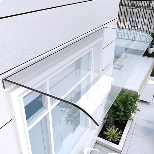 2PC Window Door Wall Frosted Canopy, 15.8 x 23.6 Inch