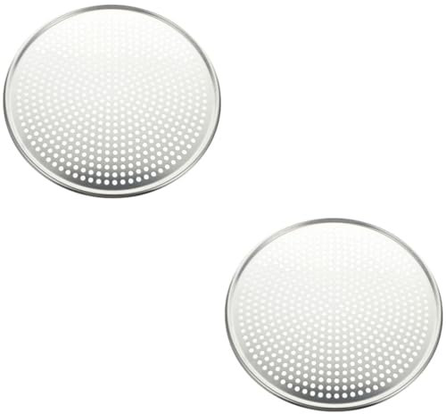 TOPBATHY 2St Pizzapfanne Pizzateller Pizza-Backform Antihaft Backformen grillzubehör wiederverwendbares Backblech Backzubehör knusprige Haut Backgeschirr Aluminiumlegierung
