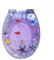 DRYFAL Glitter Toilet Seat Soft Close Top Fix/Blind Hole Fix/Standard Fix Toilet Seat, Resin Toilet Seat with Sparkly Glitter, Quick Release Hinge,Purple