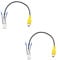 ECSiNG 2PCS 10Pin Rear View Backup Camera Cable Adaptor RCA Length 20.9cm for Car Stereo Radio DVD Vehicle Car Navigation Reverse Backup Reversing Camera Cable Adapter Plug