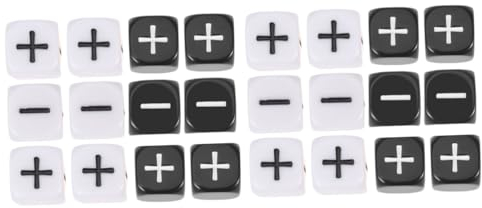 ifundom Spielwürfel Plus Minus Spiel 24 Stück Minus Plus Zeichen Würfel Großes Würfelspielzeug Würfelspielzeug Für Kinder Großes Würfelspielzeug Spielspielzeug Acrylspielzeug