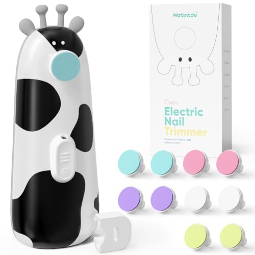 Wotintde Lime a Ongle Electrique Bebe Coupe Ongle Bebe Lime Ongle Bebe avec 10 Tête de Meulage Lime Electrique Bebe Coupe Ongle Electrique Bebe Lime Bebe Ongle Electrique pour Nouveau-Nés Enfant