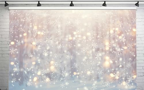 APROPHIC Winter Schneeflocke Hintergrund Glitzer Schneeflocken Weihnachten Neujahr Portrait Fotografie Hintergrund Geburtstag Party Dekoration Banner Tapete Fotostudio Requisiten 210x150cm