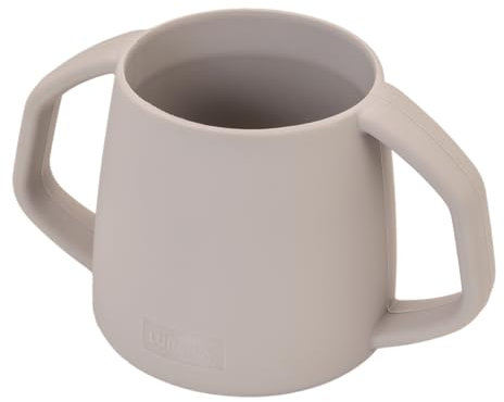 Little Lurch Trinkbecher Kinderlerngeschirr aus Silikon bruchsicher warm grey