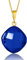 Amber by Mazukna - Blau Bernstein Anhänger - Eleganter Bernstein Schmuck, Großer Anhänger für Damen, vergoldete Sterlingsilberkette, ketten für damen, bernsteinkette, 45cm Lange
