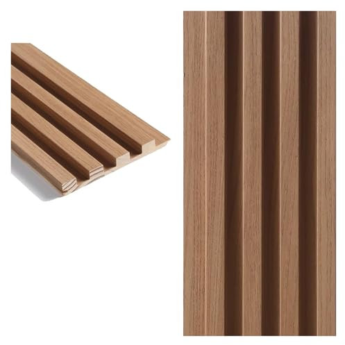 panneau tasseau bois mural Panneaux Muraux En Bois À Lamelles 3D Pour L'intérieur Et Le Plafond 6 Packs, Panneaux Muraux À Lamelles Découpables Pour Usage Intensif, Panneaux Muraux TV Étanches Pour L'
