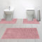 Generico Set Tappeti Bagno Poppy, 100% Microfibra Poliestere, 45 x 75+45 x 4 (ROSA)