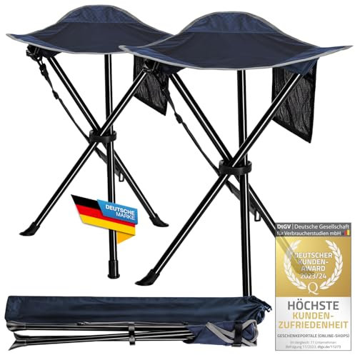 Campinghocker, Standhocker, Fischhocker; tragbarer Klappstuhl, Angelhocker, Festivalstuhl (2 Stück)