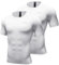 Nepest Men's Cycling Undershirt Short Sleeves, 2 Pack Biking Athletic Compression Base Layer,Mesh Cool Dry Sport Top White,M