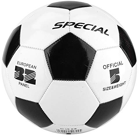 Tbest Bol de Football, Taille 5 Black Football pour L'équipe D'étudiants Formation des Enfants Match Match Amateur Activité