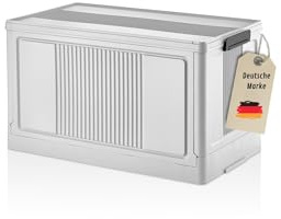 Ally Maison Faltbare Aufbewahrungsbox mit Deckel – 54 × 31,7 × 31,7 cm – Stabil & Platzsparend – Vielseitige Ordnungsbox für Haushalt, Keller, Kinderzimmer & Büro, weiss