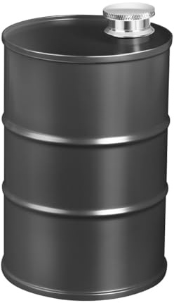 TANEAXON Flachmann aus Edelstahl, 750 ml, mattschwarz, ölförmig, großes Fassungsvermögen, Whiskey Likör, Flachmann