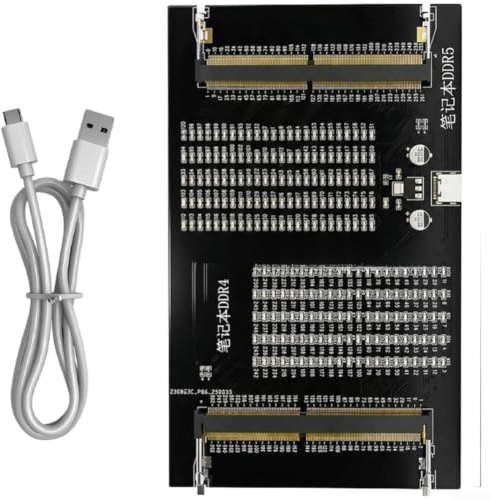 Notebook Tester DDR4 DDR5 for ram Diagnostic Card USB Powered Mainboard Debug Tool for Laptop Memory Slot Testing 15x9.2cm