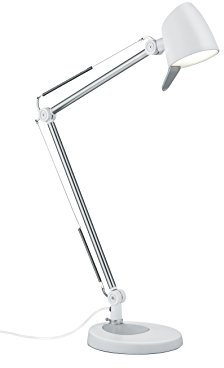 Trio Leuchten LED Tischleuchte Rado 527690131, Metall weiß, inkl. 5 Watt LED, 4-fach Touch Dimmer, 38 x 16.7 x 70 cm