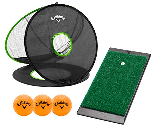 Callaway IZZO Golf Short Game Golf Chipping Net & Practice Mat Set
