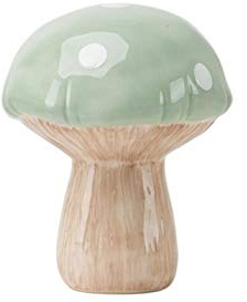 meindekoartikel Deko-Pilz aus Keramik in tollen Farben und verschiedenen Größen (Hell Grün - Ø 11,5 cm - Höhe 16 cm)