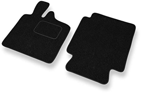 Mossa - Fußmatten Auto kompatibel mit Smart ForTwo I (1998-2007) - schwarz Automatten Autoteppiche