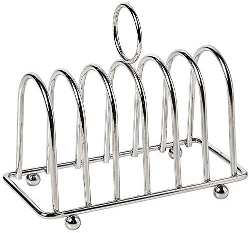 Toastbrot-Halter, 6 Scheiben-Löcher, Edelstahl, Toast-Halter für Frühstück, Toast, Küche, Aufbewahrungszubehör