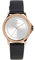 ESPRIT Edelstahl-Uhr mit Zirkonia und Leder-Armband