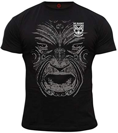 Dirty Ray Rugby New Zealand Warriors Herren Kurzarm T-Shirt KRB4 (XXL)