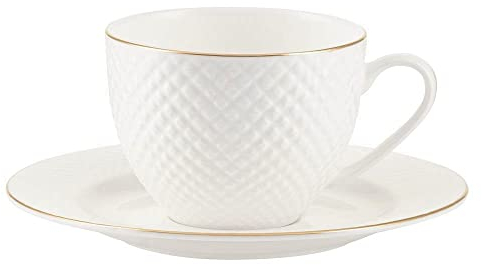 VILLA ITALIA Vaisselle à café et à thé - Porcelaine - Tasse à café - Tasse à expresso - Céramique - Tasse à café - Tasse à café en porcelaine fine - Élégante tasse à café en porcelaine - 250 ml - BARI