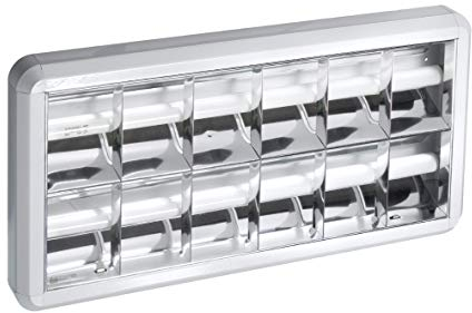 Rosch Raster-Anbauleuchte 2x18W EVG weiß, 2400 lm, Ro-1036